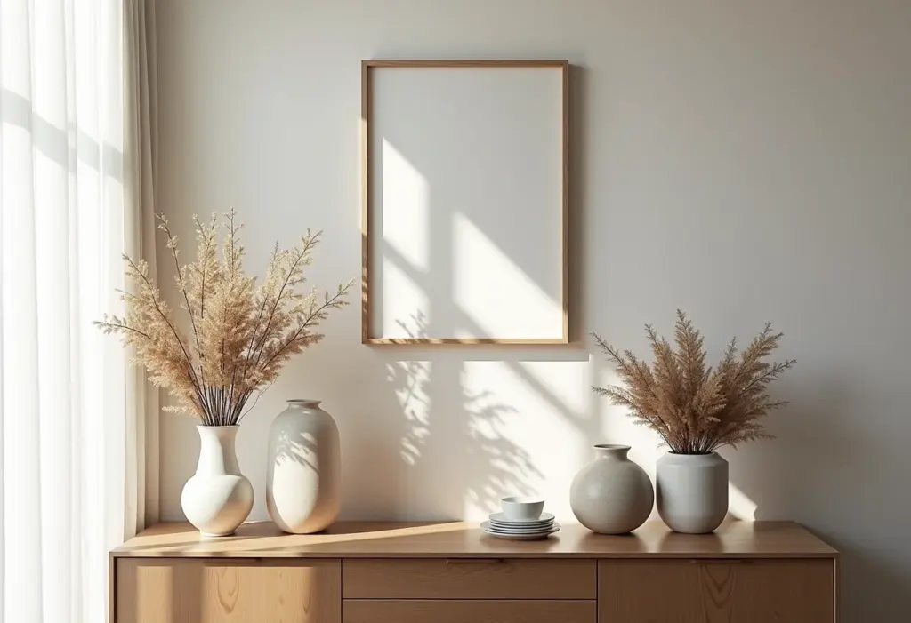 Aparador de sala de jantar decorado com estilo