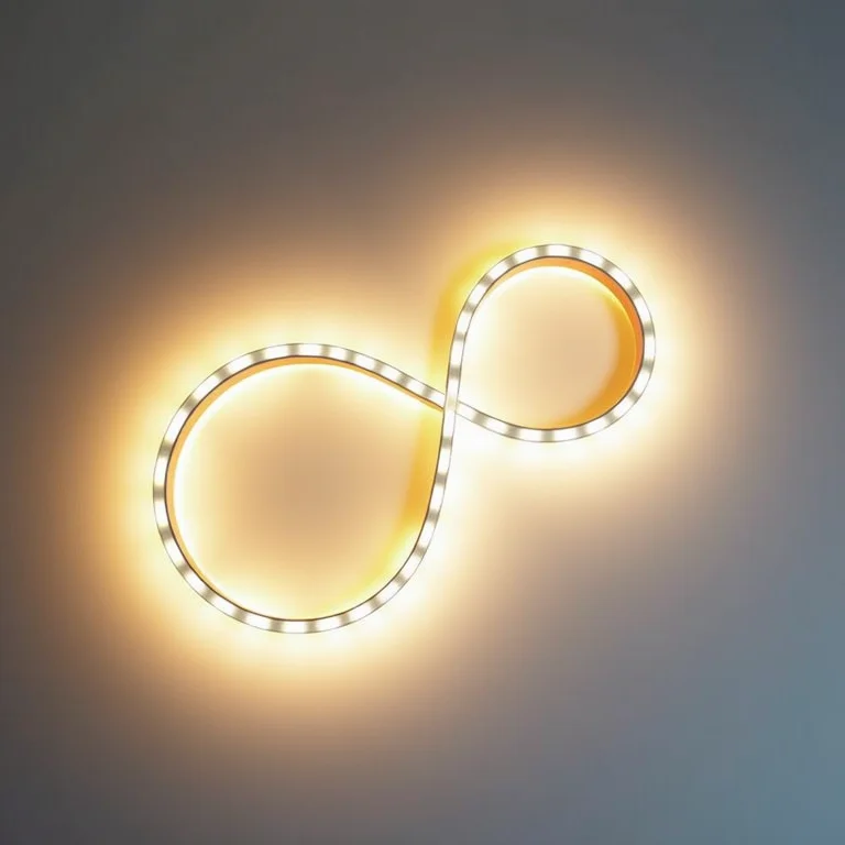 Arranjo criativo de fitas de LED