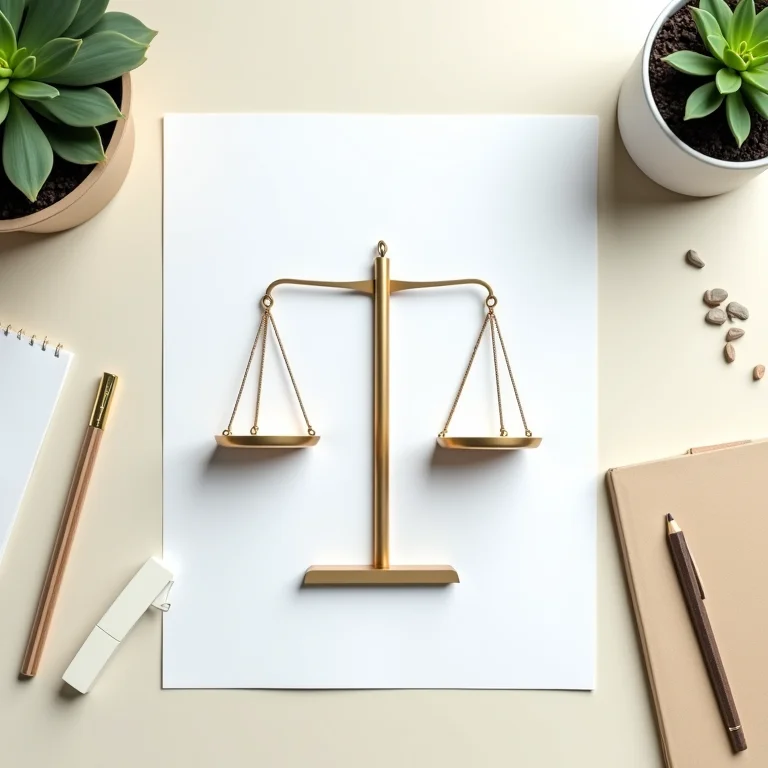 Balança representando ativos e passivos.