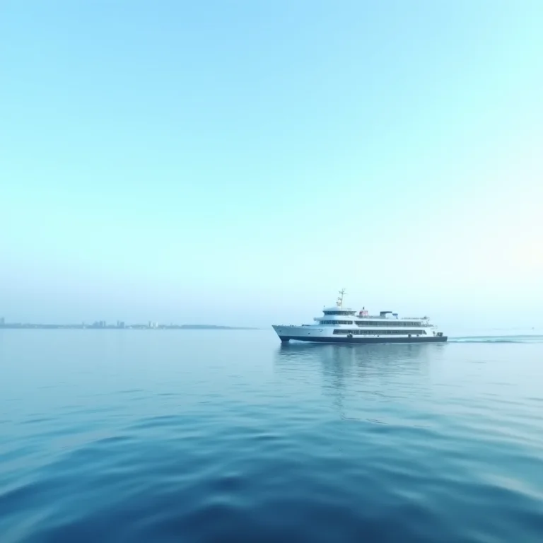Balsa se aproximando das Toronto Islands