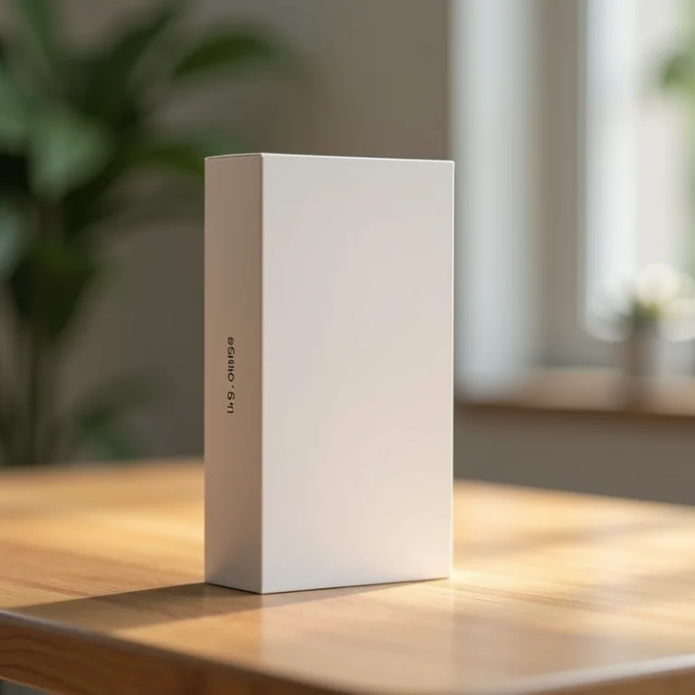 Caixa original de celular mostrando o número IMEI.