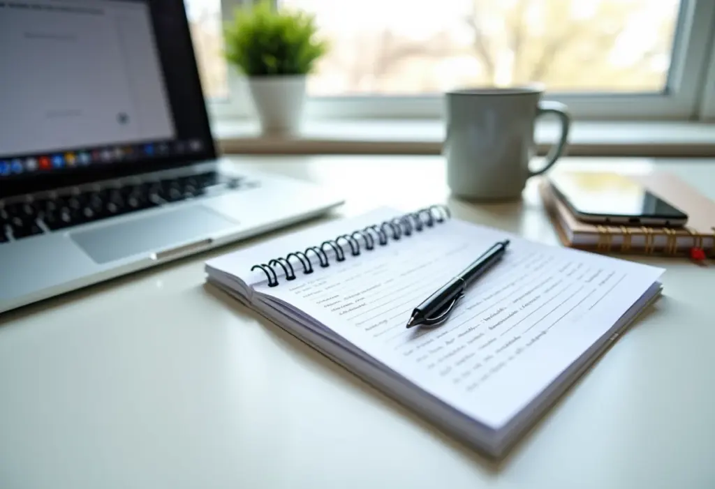 Cartão CNPJ MEI impresso em mesa de trabalho organizada