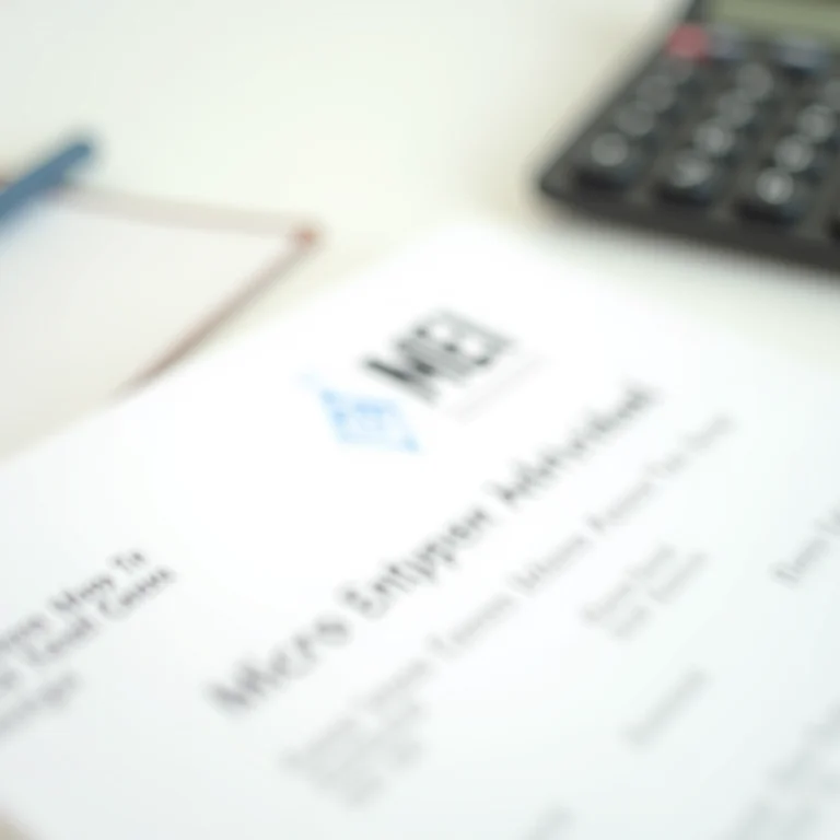 Certificado de Microempreendedor Individual (MEI) sobre uma mesa.