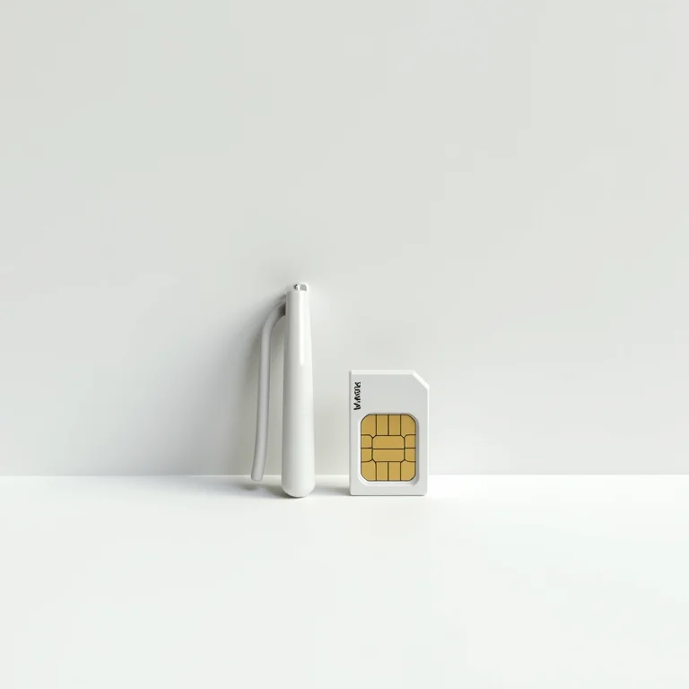 Chip SIM físico e ferramenta de remoção