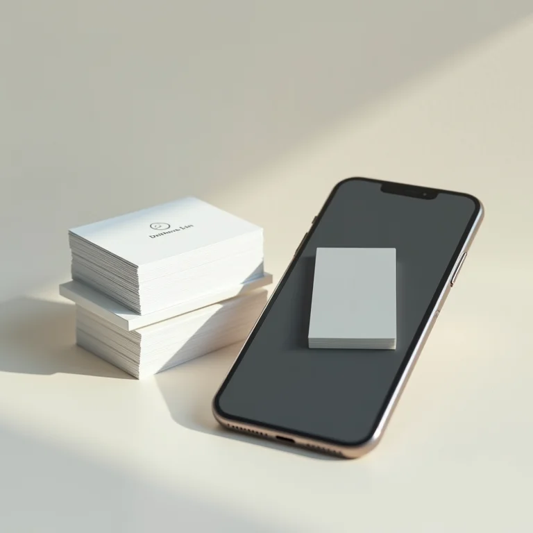 Comparativo entre cartão de visita tradicional e digital