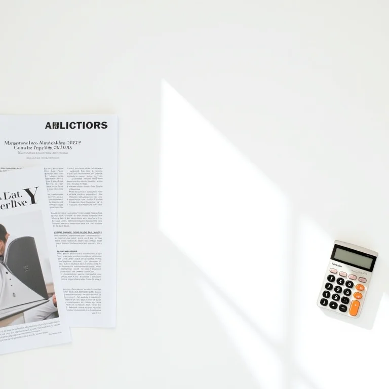 Composição minimalista com materiais de pesquisa salarial