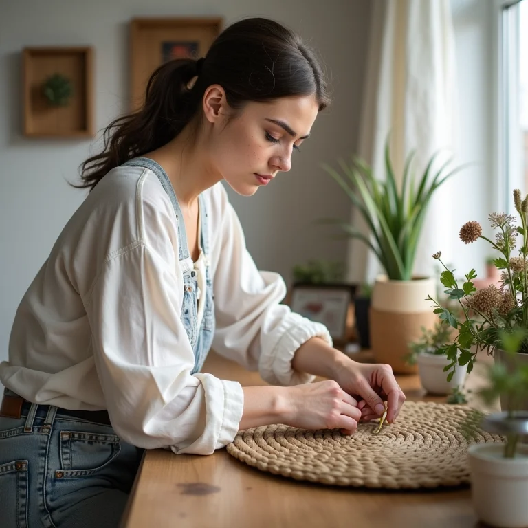 Decoração sustentável no aparador