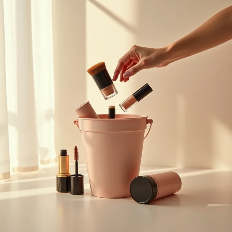 Descarte de maquiagem vencida e não utilizada