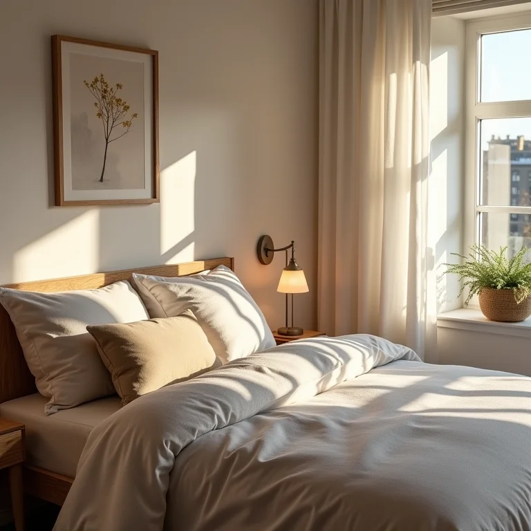 Detalhes de um quarto de hóspedes acolhedor e convidativo