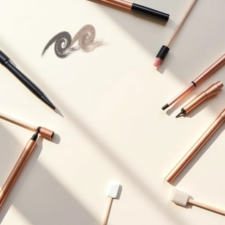 Diferentes estilos de delineado gatinho e aplicadores