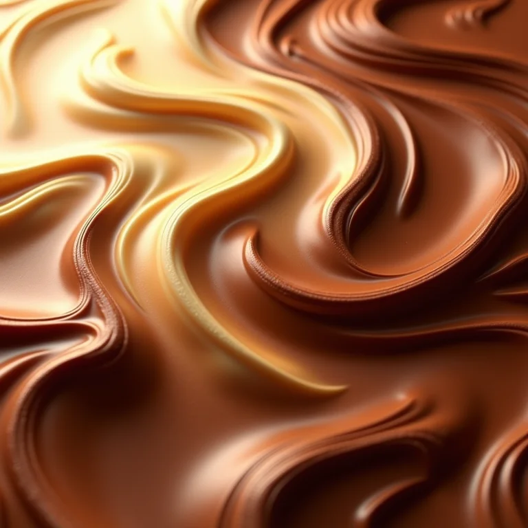 Diferentes tipos de chocolate misturados artisticamente