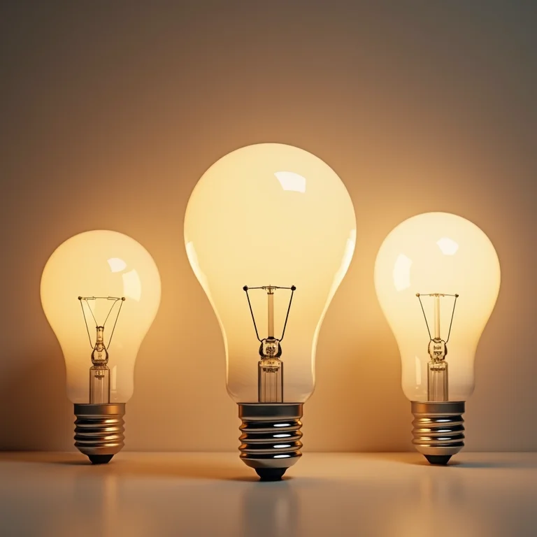 Diferentes tipos de lâmpadas para iluminação eficiente.