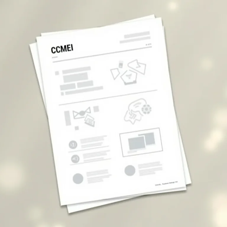 Documento CCMEI com gráficos estilizados.