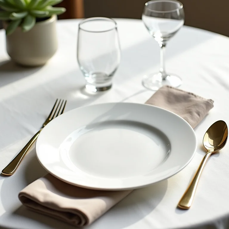 Elementos essenciais para uma mesa posta funcional.