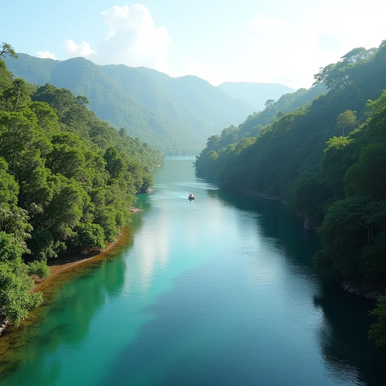 Encontro das águas cristalinas no Jalapão.