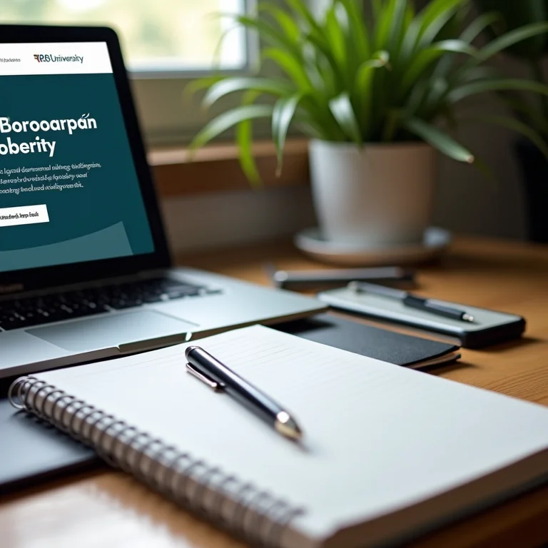 Escritório organizado com materiais de estudo da RD University.