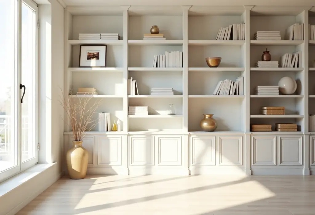 Estante de livros: 7 truques de decoração que você precisa saber Estante de livros decorada com truques de design