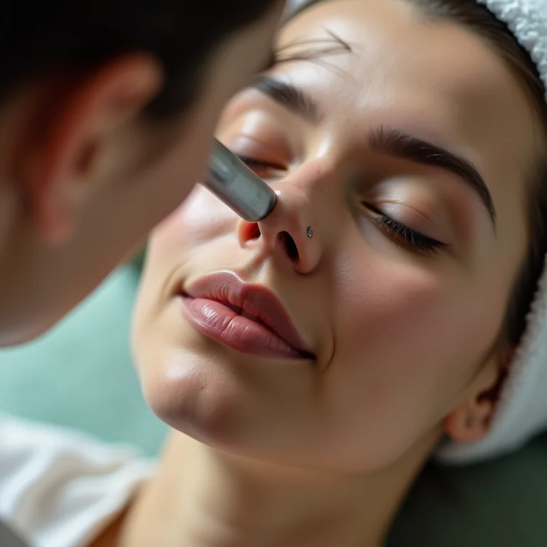 Extração de cravos e espinhas com cuidado profissional