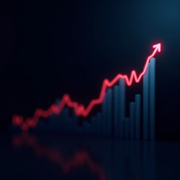 Gráfico de ações em alta representando Renda Variável