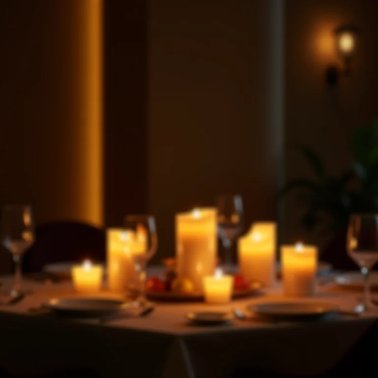 Iluminação ambiente para um jantar perfeito.