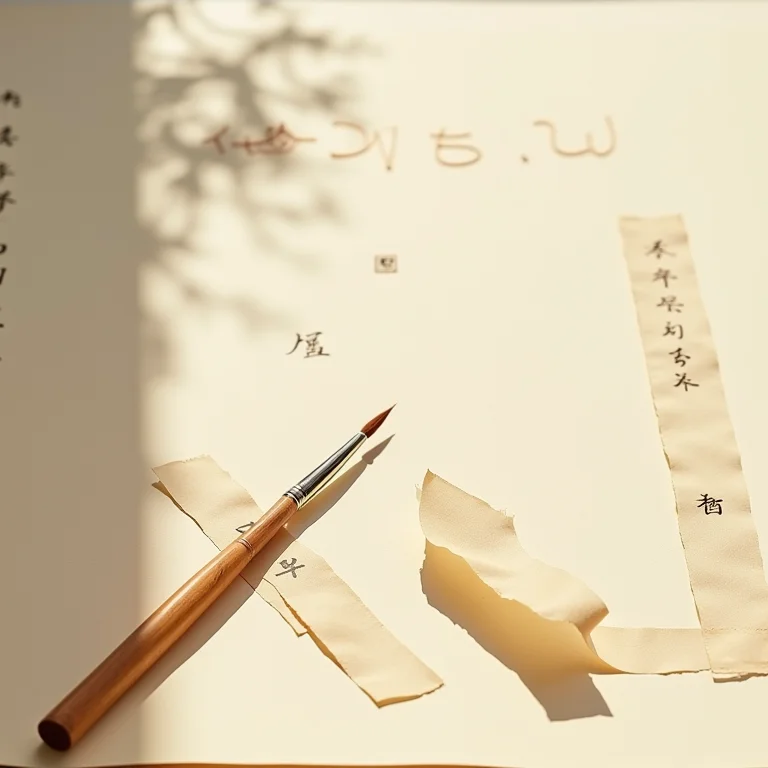 Ilustração conceitual da invenção do papel na China antiga