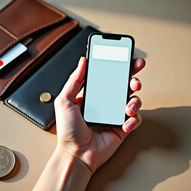 Interface de app de cashback em um smartphone.
