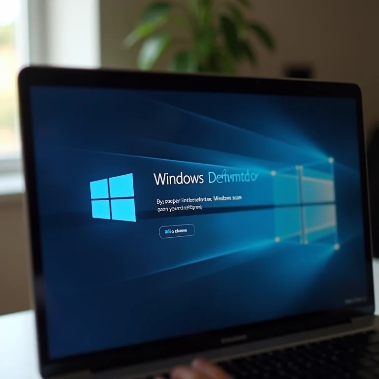 Interface do Windows Defender exibindo uma verificação do sistema.