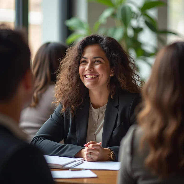 Jovem aprendiz sorrindo em treinamento