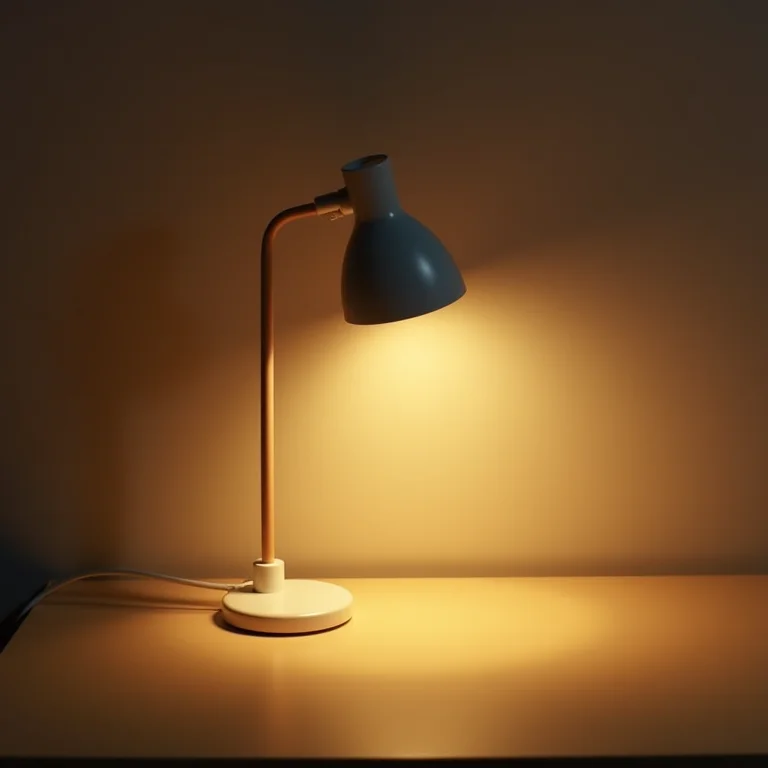 Luminária de mesa com luz suave para home office