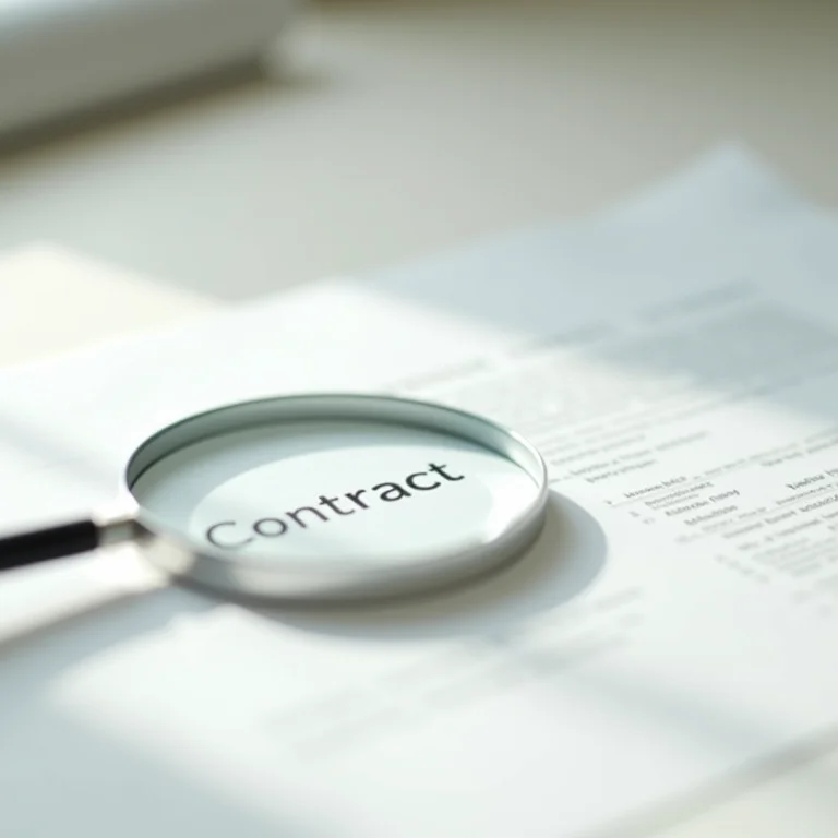 Lupa sobre contrato