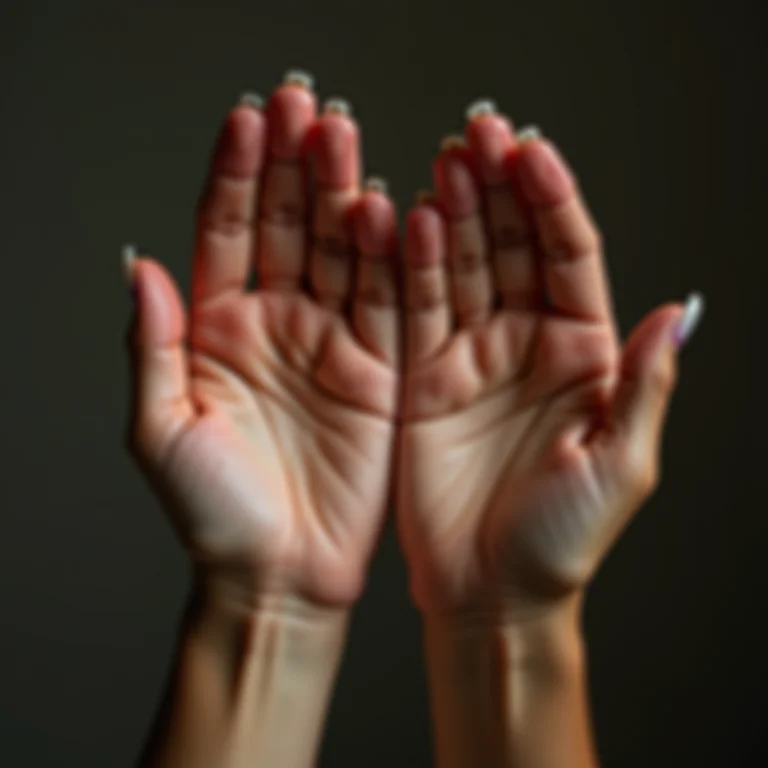 Mãos de uma mulher parda mostrando a diferença entre cutículas removidas e saudáveis