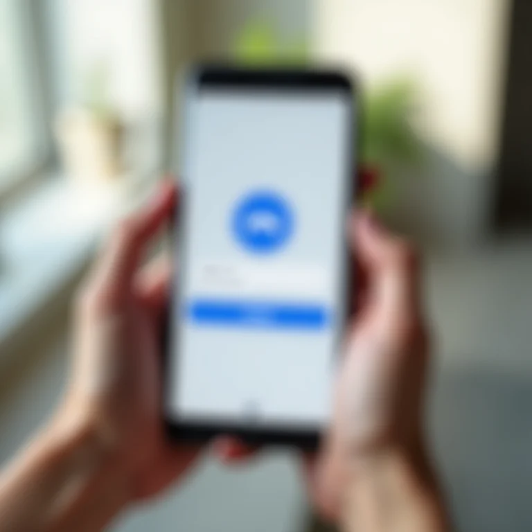 Mãos segurando um smartphone mostrando a tela de criação de conta no Zoom