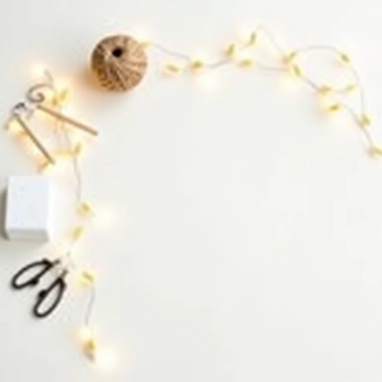 Materiais essenciais para criar uma luminária de barbante.