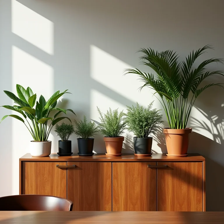 Mini jardim vertical no aparador