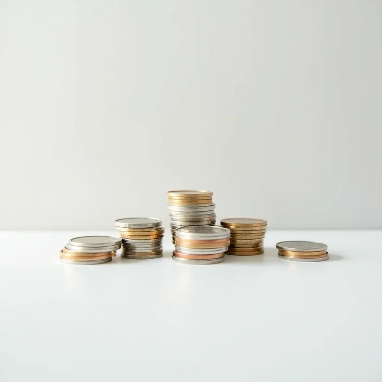 Moedas e notas organizadas representando impostos de Microempresa (ME)