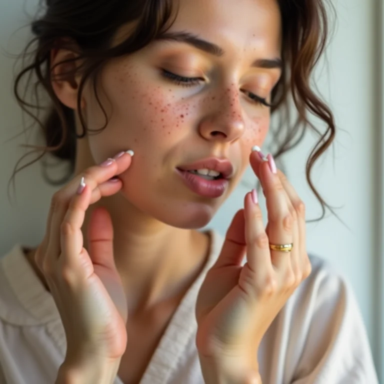 Mulher branca hidratando as cutículas