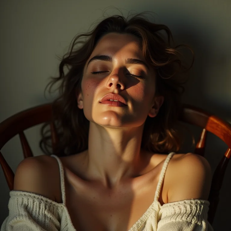 Mulher branca relaxando para aliviar o estresse