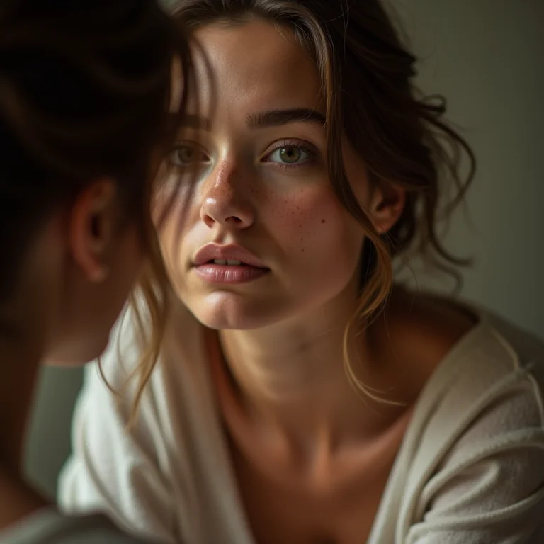 Mulher branca removendo maquiagem excessiva