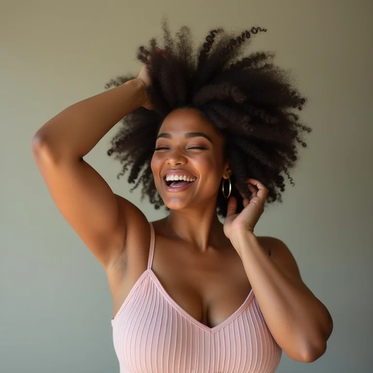 Mulher gorda finalizando pufe de PET