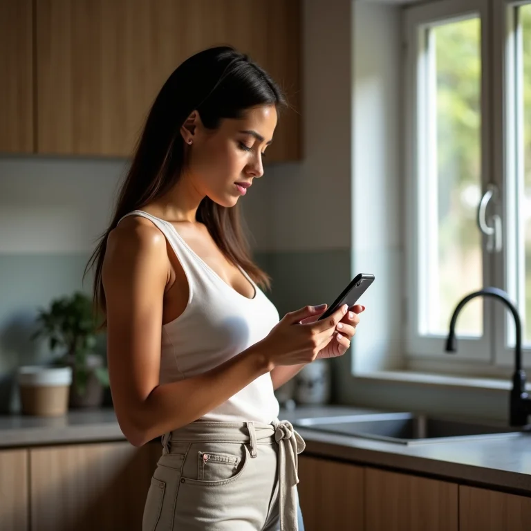 Mulher latina checando sua agenda para encaixar o treino