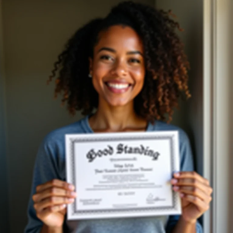 Mulher latina obtendo documentos específicos para licitação