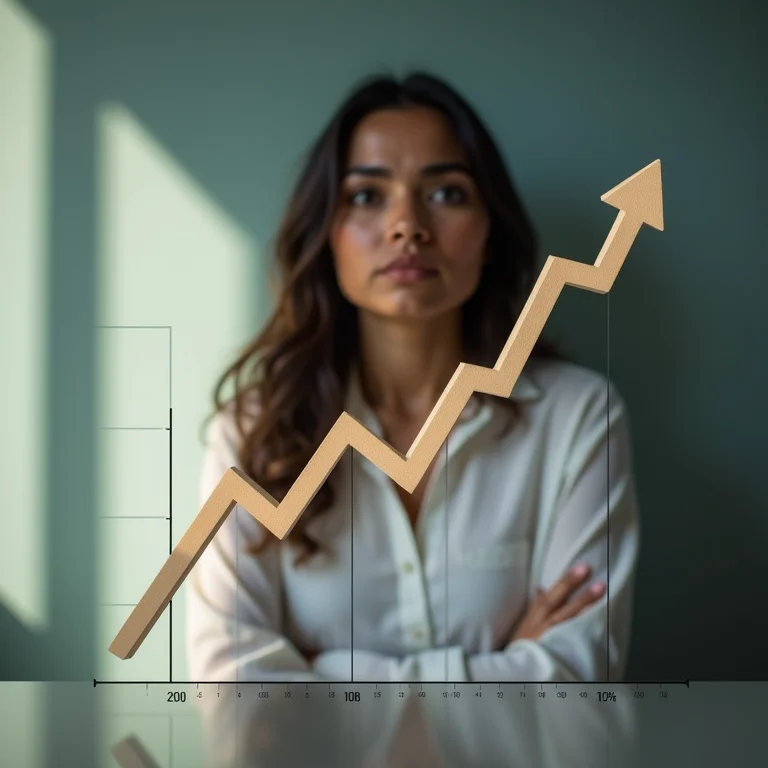 Mulher latina preocupada com o limite de faturamento do MEI