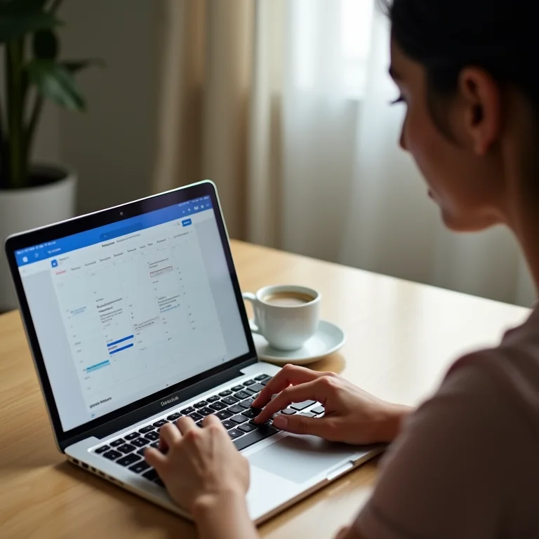 Mulher latina usando atalhos do Google Agenda