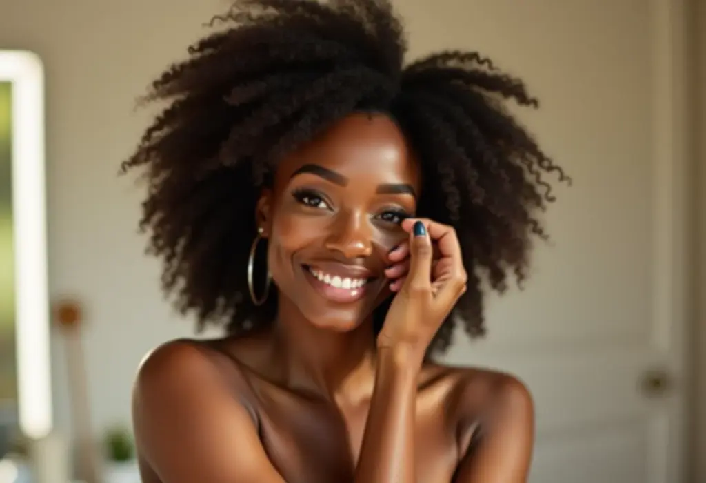 Delineado gatinho perfeito: Guia SIMPLES para iniciantes Mulher negra aplicando delineado gatinho perfeito