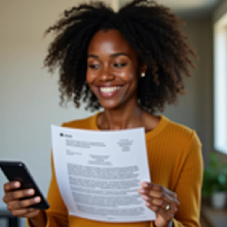 Mulher negra imprimindo documentos com impressora HP Wi-Fi