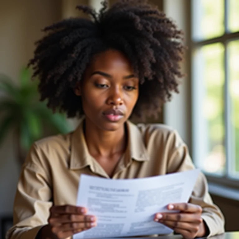 Mulher negra revisando finanças do MEI