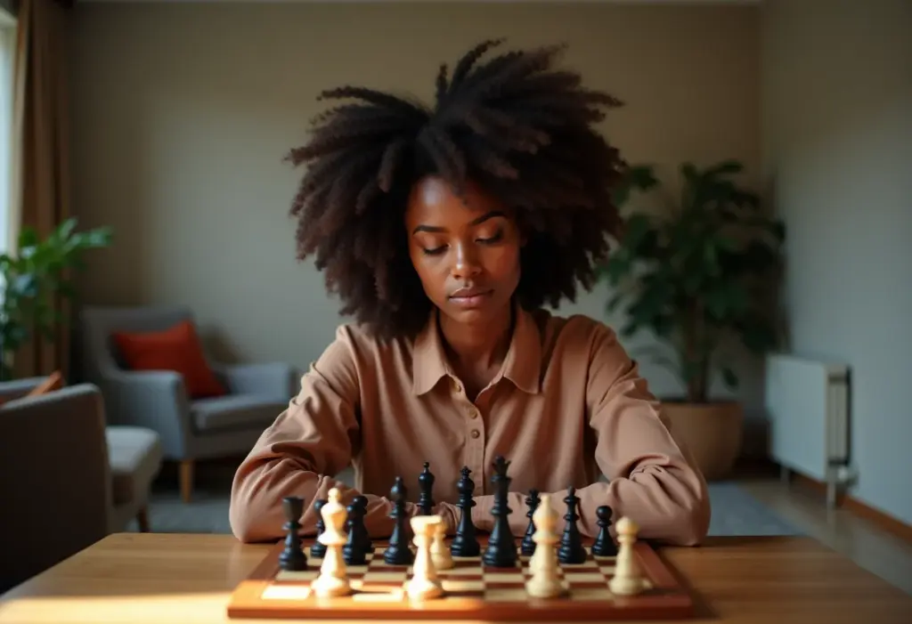 Damas: Domine as regras do jogo oficial e vença! Mulher negra sorrindo enquanto joga damas