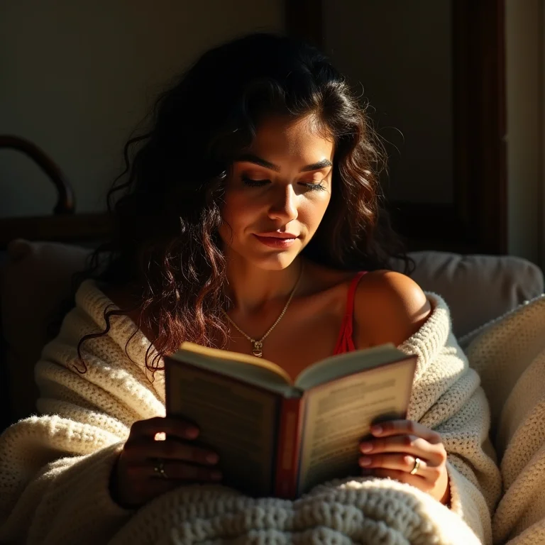 Mulher parda lendo mangá sobre alquimistas