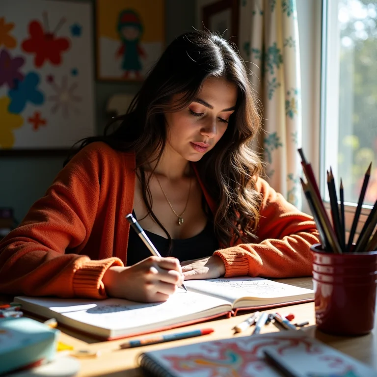 Mulher parda tendo ideias criativas