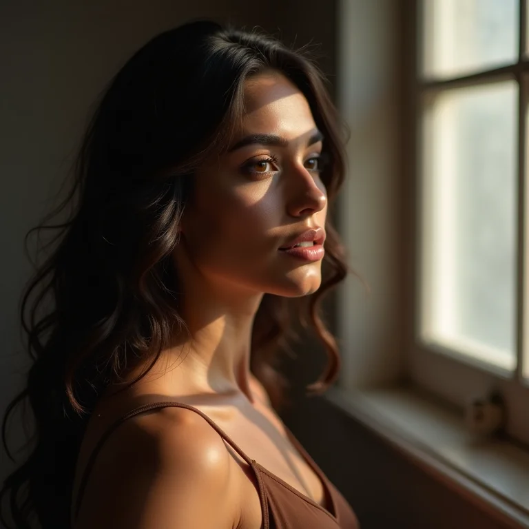 Mulher parda/latina usando o Affinity Photo